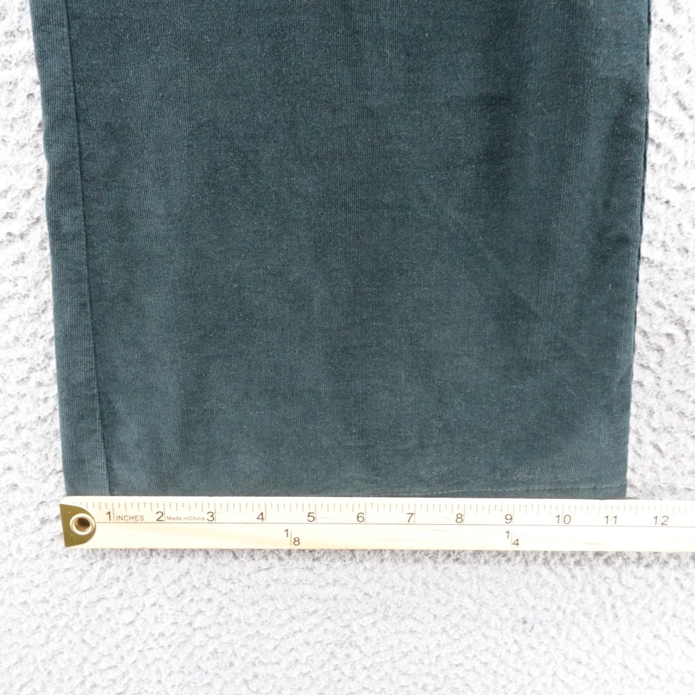 Lafayette 148 Corduroy Flare Pants Size 8 Green Women Soft Mid Rise Stretch - Picture 10 of 13